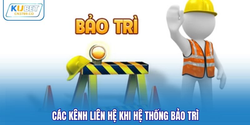 Các kênh liên hệ khi hệ thống bảo trì