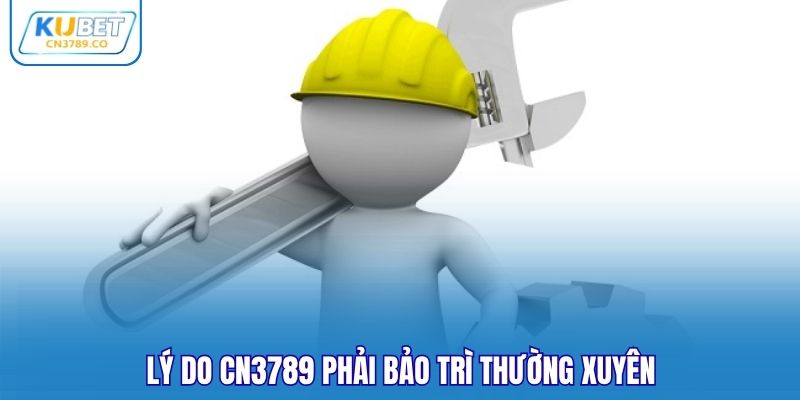 Lý do CN3789 phải bảo trì thường xuyên